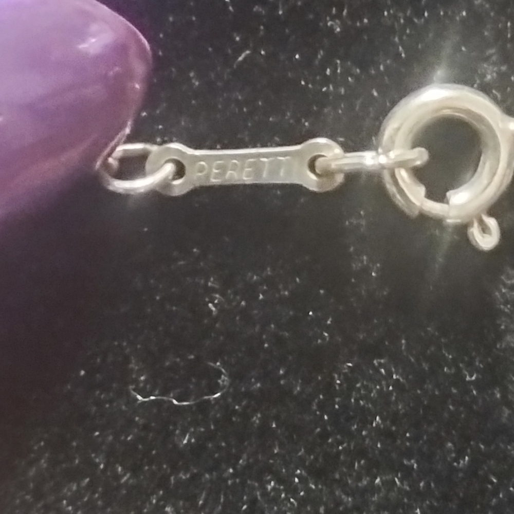 Tiffany & Co. Silver Heart Necklace with pouch and box - Picture 4 of 9